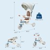 7-in-1 Foldable Tricycles for 1-3 Year Olds, Toddler Bike, Birthday Gift and Toy for Boys and Girls, Toddler Tricycle with Parent Push Handle - 2 of 4