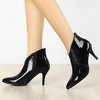 Allegra K Women's V Shape Pointed Toe Side Zipper Stiletto Heel Ankle Boots - 2 of 4