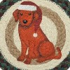 Earth Rugs Hand-Stenciled Dog Art Trivet – Holiday Table Accent in Natural Jute - 3 of 3