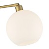 Possini Euro Design Casaba Mid Century Modern Chairside Arc Floor Lamp 64" Tall Warm Gold Adjustable Frosted Glass Shade for Living Room Reading House - 3 of 4