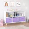 PAGED 2-Tier Kids Bookshelf,Multifunctional Book Rack with 3 Fabric Drawers,Toy Storage Organizer for Bedroom, - 2 of 4