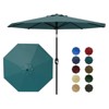 10ft Patio Umbrella, Table Umbrella Outdoor Patio with Crank Lift & Push Button Tilt, 8 Sturdy Ribs for Yard, Deck, Pool - 2 of 4