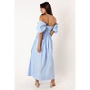 Petal and Pup Womens Solana Off Shoulder Midi Dress - Blue 6 - 4 of 4