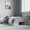 vidaXL Metal Bed Frame with Headboard White 39.4 in.x74.8 in. Twin - 4 of 4