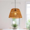 DORESshop 3-Pack1-Light Farmhouse Boho Pendant Light with Natural Woven Shade No Bulbs Included for Dining Room or Entryway - 2 of 4