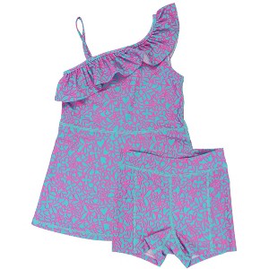 RuffleButts Toddler Girls Active Tennis Dress and Bike Short Set - 1 of 4
