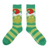 The Grinch Grinch Wearing Red Christmas Hat Mens Athletic Crew Socks - 3 of 4