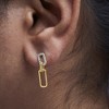 Haus of Brilliance 14K Yellow Gold 1/10 Cttw Diamond Studded Paperclip Drop and Dangle Earrings - 4 of 4