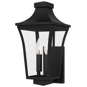 Quentin 2-Light Earth Black Outdoor Wall Lantern - 1 of 4