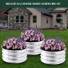 3-Pack 2x2x1Ft Galvanized Metal Raised Garden Beds, Round Planter Box for Vegetables,Herbs&Outdoor Gardening,Black/Primary Color - 2 of 4