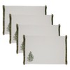 Saro Lifestyle Christmas Trees Placemat (Set of 4), 13"x19", Ivory - 3 of 4
