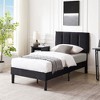 VECELO Upholstered Bed Frame with Adjustable Headboard, Heavy-Duty Platform Bed with Strong Wood Slat Support, No Box Spring Needed - 4 of 4