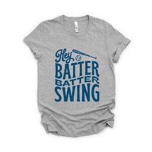 Simply Sage Market Women's Hey Batter Batter Wavy Short Sleeve Graphic Tee - 1 of 4