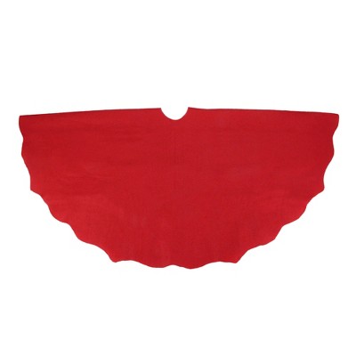 Northlight 38" Red Scalloped Edge Christmas Tree Skirt
