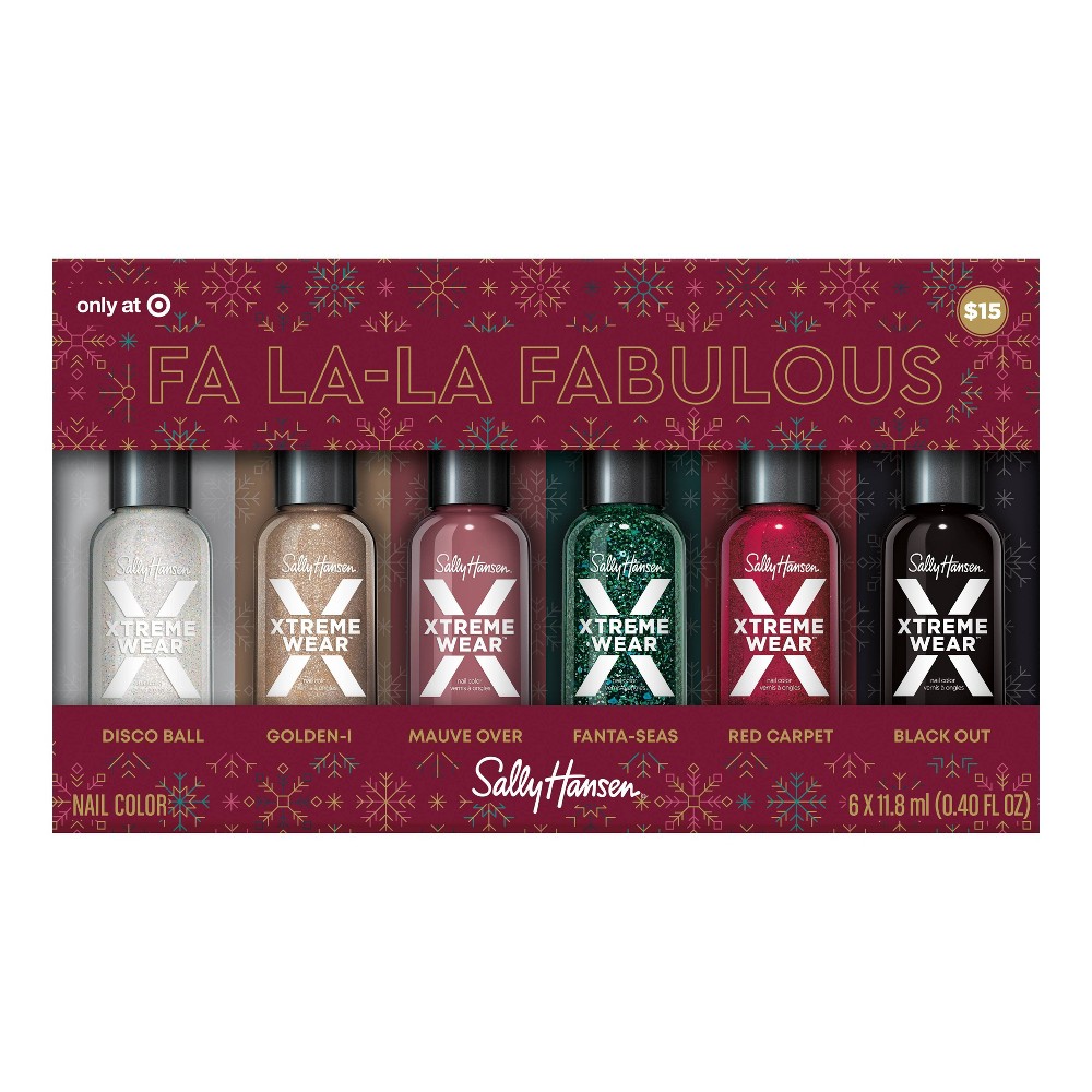 Sally Hansen Xtreme Wear Nail Color Gift Set - Fa La-La Fabulous - 2.4 fl oz - 6pc