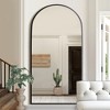 Spassway Arched Metal Full Mirror with Bracket Decorative Freestanding Mirror Accent Wall Mirror for Living Room Bedroom - 3 of 4