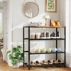SKONYON 4-Tier Shoe Rack Free Standing Shoe Rack Organizer with Metal Mesh Shelves - 4 of 4