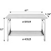 48 InchStainless Steel Folding Work Table,  Heavy Duty Prep Table with Adjustable Undershelf for Restaurant, Kitchen, Food Service, Hotel - 2 of 4