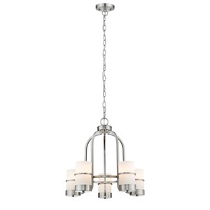 Chloe Lighting Penelope Contemporary 5 Light Brushed Nickel Mini Chandelier 22" Wide - 1 of 3