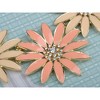 Alilang Gold Tone Multicolor Enamel Floral Statement Necklace with Pearl and Crystal Accents - 4 of 4