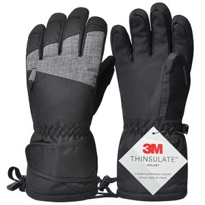 Solaris Waterproof Ski Gloves for Men Women, Winter Warm Cozy 3M Thinsulate Snowboard Gloves with Half Ski Mask for Skiing, Snowboarding, Shoveling - 1 of 4