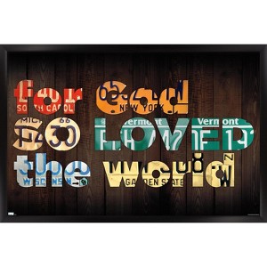 Trends International David Bowman - John 3:16 Framed Wall Poster Prints - 1 of 4
