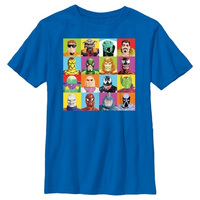delay connect priest Boy's Spider-man: Beyond Amazing Toy Villain Squares T-shirt - Royal Blue -  X Small : Target