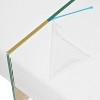 Wooakway 47.2'' x 31.4''Minimalist High Gloss Coffee Table with 2 Drawers, Multi-Storage Rectangle Sofa Table with Golden Wood Grain Legs - 4 of 4