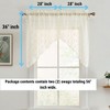 HLC.ME Isabella Floral Rod Pocket Lace Short Cafe Swags for Small Windows - Set of 2 - 2 of 4