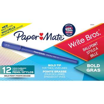 Paper Mate Write Bros. Ballpoint Pen Bold Point Blue Ink Dozen (2124513)
