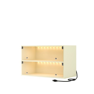 31.1"Glass Door Shoe Box Shoe Storage Cabinet For Sneakers With RGB Led Light,Black