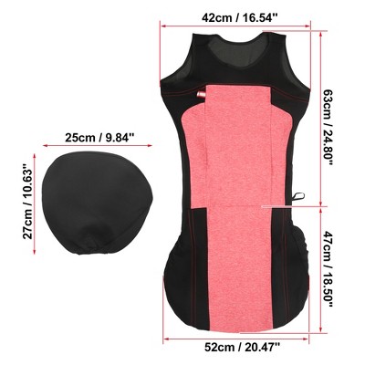 Universal Red and Black Cloth Fabric Car Seat Cover Kit