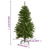 vidaXL Green Artificial Hinged Christmas Tree with Stand - 47.2" Height, Lifelike PVC Tips, Sturdy Metal Stand - 4 of 4