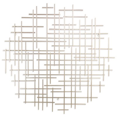 Cheung's Iquara Large Round Metal Wall Art Silver