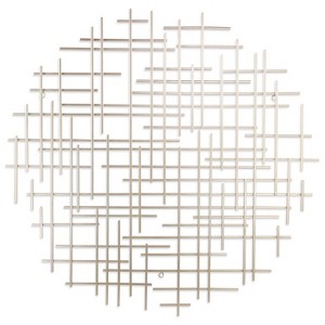 Cheung's Iquara Large Round Metal Wall Art Silver - 1 of 4