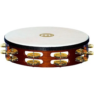 MEINL Traditional Goat-Skin Wood Tambourine Two Rows - 1 of 4