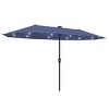 Ainfox 13ft Outdoor Patio Umbrella with Solar Lights, Double-sided Deck Pool Umbrella with 1.5 Inch Pole, Fade Resistant  for Porch, Market, Backyard - 3 of 4