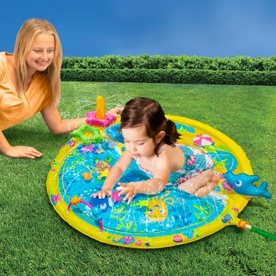 Wiggle 'N Waves Blue Vinyl Kids Sprinkling Mat