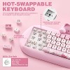 Wireless Mechanical Keyboard, 65% Layout, Hot Swap, Triple Mode BT5.0/2.4G/Wired, RGB Backlit NKRO, Cute Cat Silicone Ergonomic Design for Win/Mac - 4 of 4