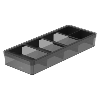 OU In-Drawer Silverware & Utensils Organizer, 5 Compartments Flatware Storage, Compact Cutlery Organizer Tray - 14.75" x 5.9"