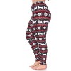 Women's Plus Size Printed Leggings - One Size Fits Most Plus - White Mark - 2 of 3