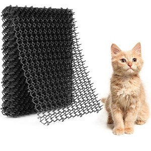 iMountek "10Pcs Cat Spike Mat 15.8x11.8in, Pet Repellent Deterrent for Cats & Dogs, 13x1ft Area Stopper"Black - 1 of 4