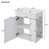 Lyngins 21.6" Storage Bathroom Vanity, Freestanding Vanity with Ceramic Sink & Overflow, Bathroom Storage Cabinet, Small-to-Medium Bathrooms - 4 of 4