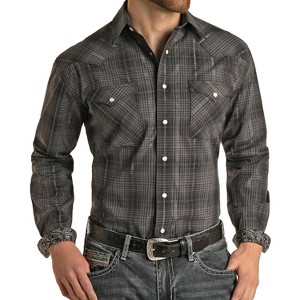 Men's Snap Plaid Shirt - Panhandle - 1 of 1