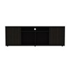59.2" Manufactured Wood TV Stand for TVs up to 60" with Four Shelves and Two Single-Door Cabinets for Living Room and Bedroom - 2 of 4