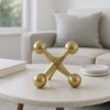 Sagebrook Home Metal Jacks Abstract Sculpture for Room, Bedroom or Office Decor, Aluminum - 2 of 4