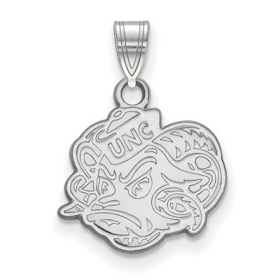 Black Bow Jewelry 14k White Gold North Carolina Tar Heels NCAA Small Pendant