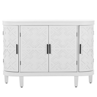Bella Depot 47.2" Accent Storage Cabinet Sideboard Wooden Cabinet with Antique Pattern Doors