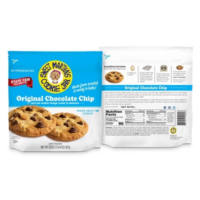 Sweet Martha's Original Chocolate Chip Frozen Cookie Dough - 20oz