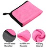 Unique Bargains Extra Large 500 GSM Microfibre Car Drying Towel 11.81"x15.75" Gray Pink 3 Pcs - 3 of 4